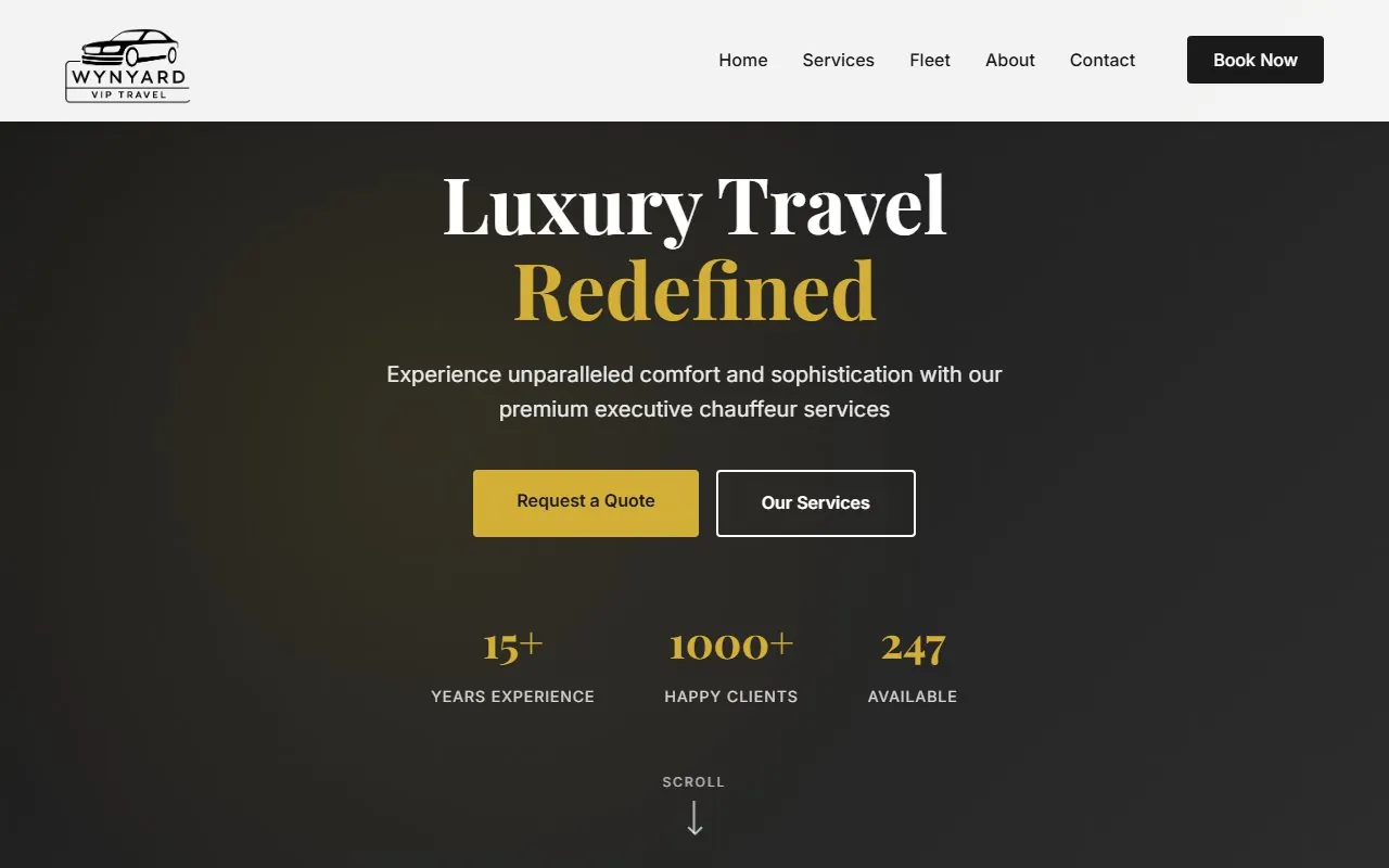 Wynyard VIP executive chauffeur website